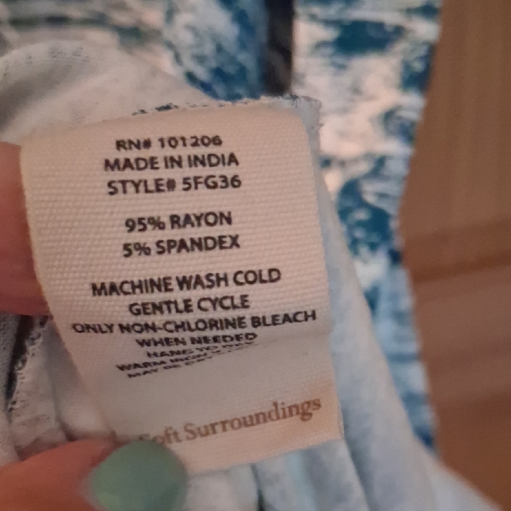 Soft Surroundings Blue and White Midi Dress - Picture 4 of 5